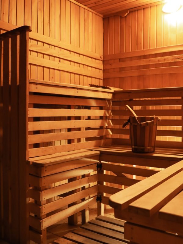 Empty modern and comfortable sauna for relax